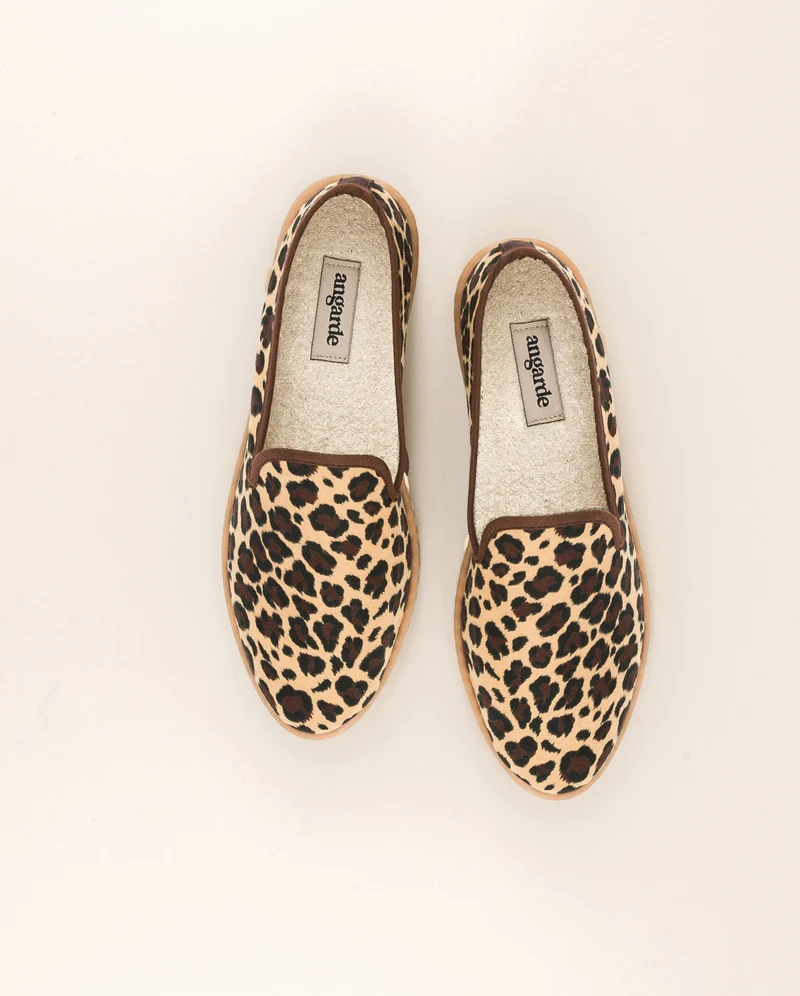 Espadrille femme Cenitz, suédine léopard