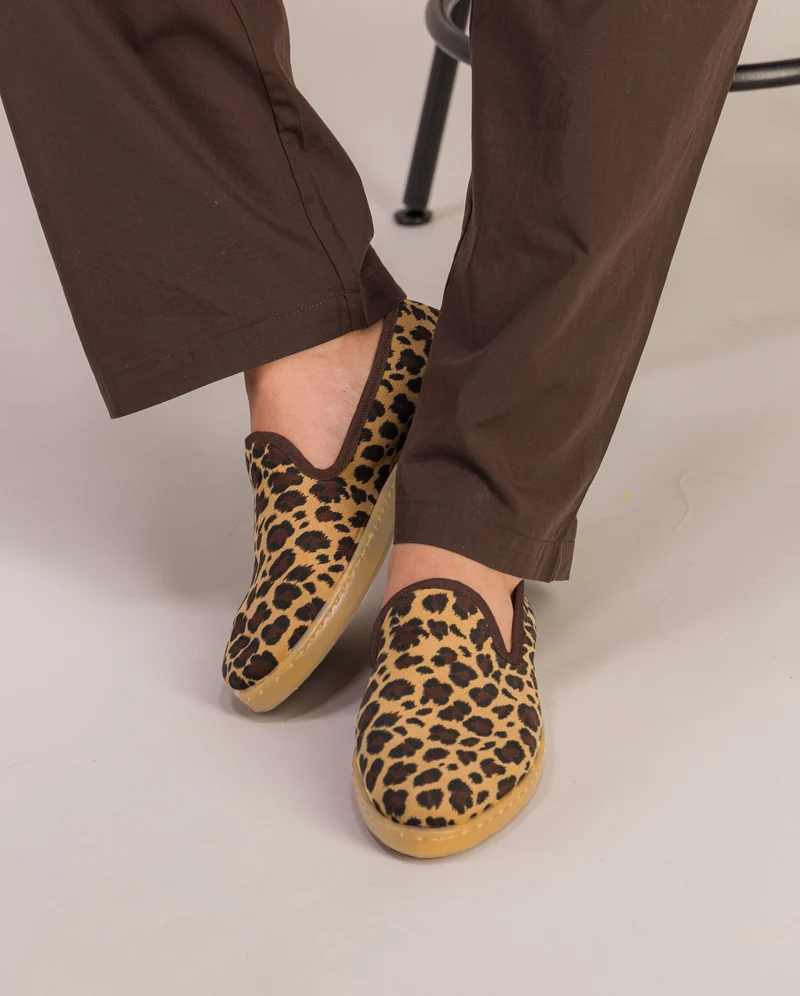 Espadrille femme Cenitz, suédine léopard