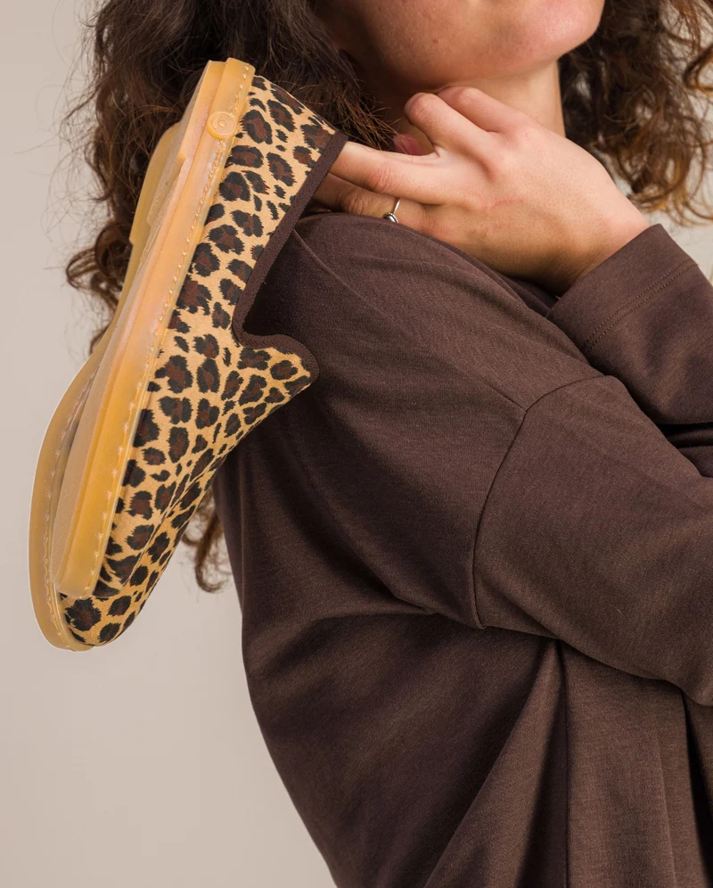Espadrille femme Cenitz, suédine léopard