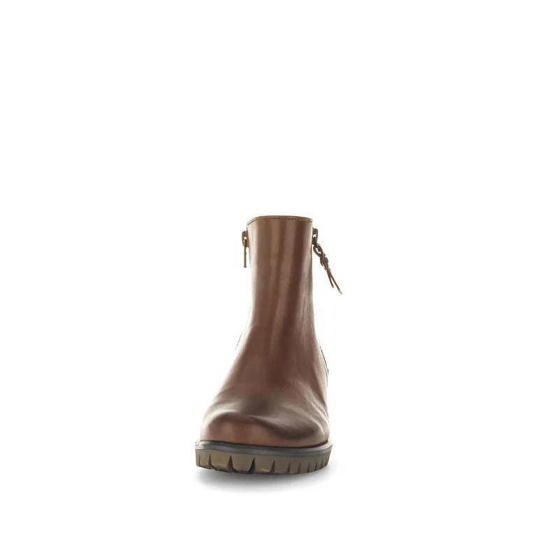 Bottines marron en cuir lisse