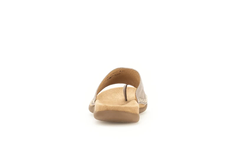 Mules dorées en cuir métallisé