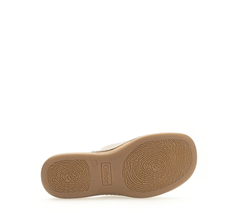 Mules dorées en cuir métallisé
