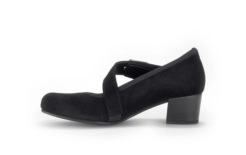 Escarpins noirs en cuir velours