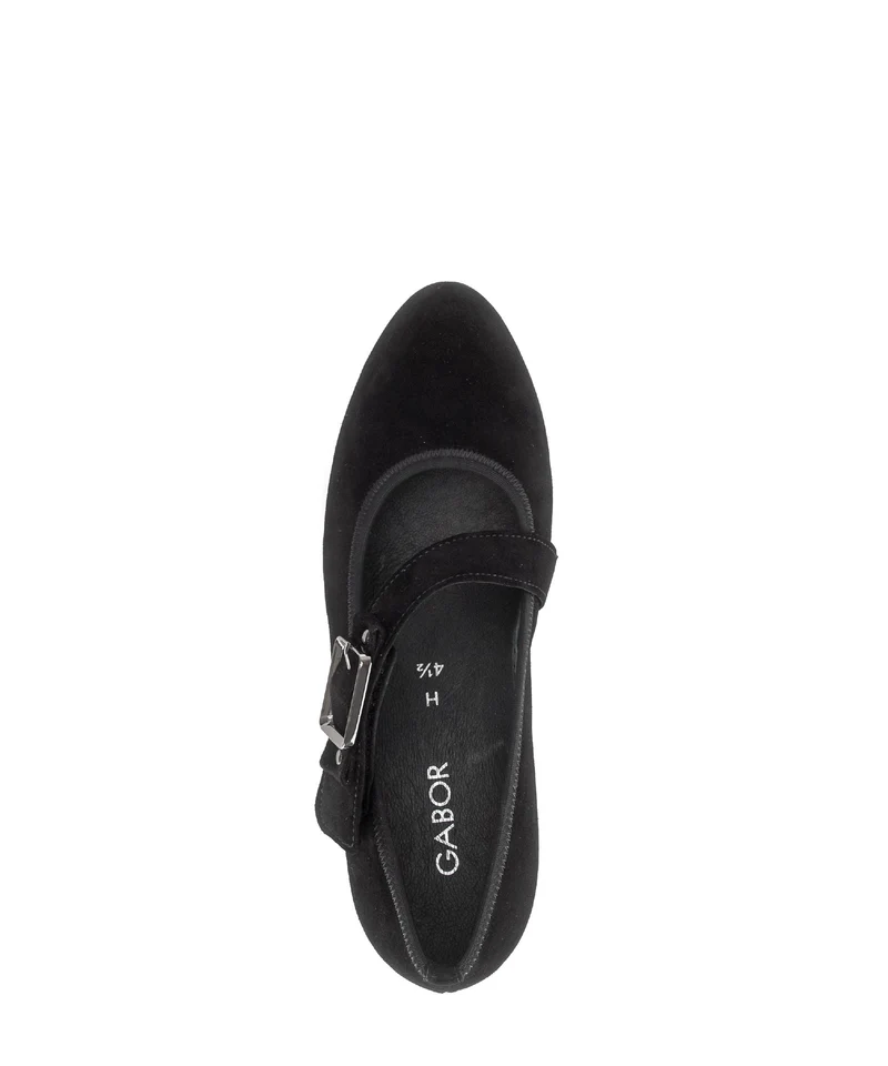 Escarpins noirs en cuir velours