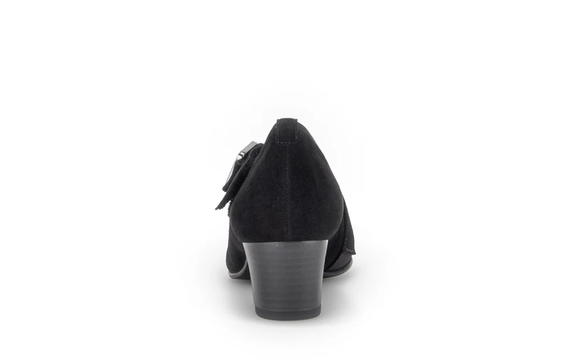 Escarpins noirs en cuir velours
