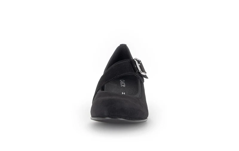 Escarpins noirs en cuir velours