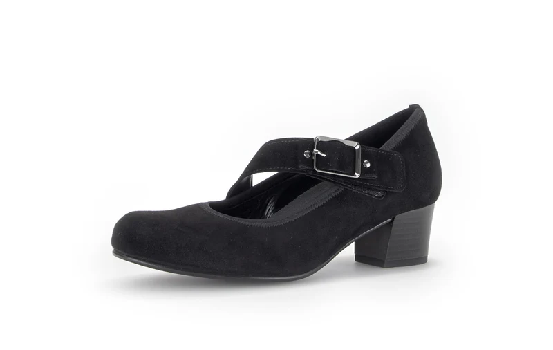 Escarpins noirs en cuir velours