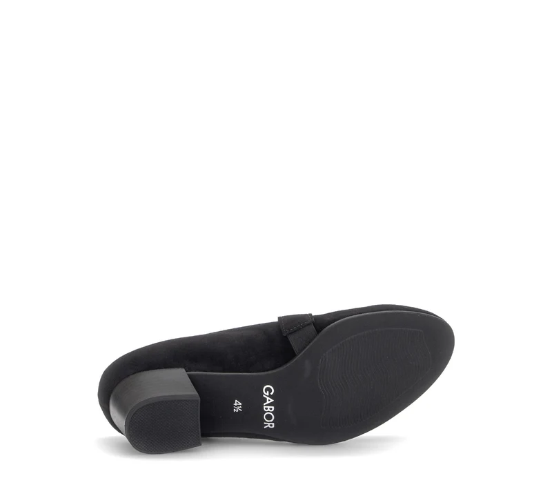 Escarpins noirs en cuir velours
