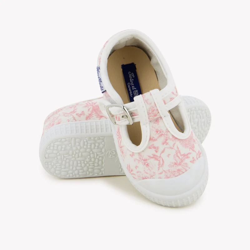 T&C 14 BABIES - PRINT TOILE - JOUY ROSE