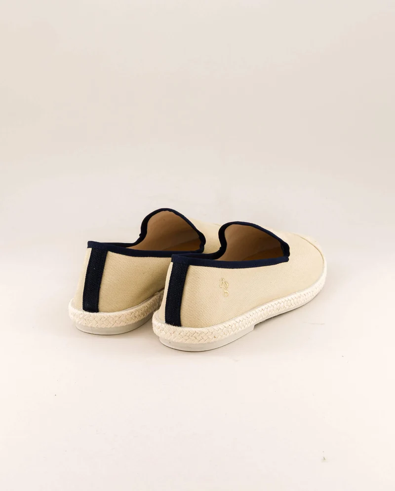 Espadrille homme Cenitz, coton beige marine