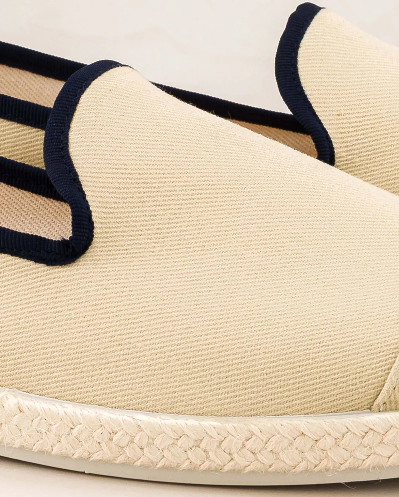 Espadrille homme Cenitz, coton beige marine