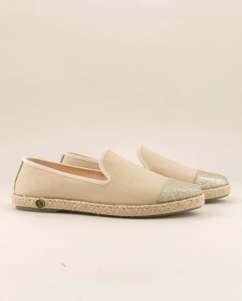 Espadrille femme Cenitz, lin sable doré