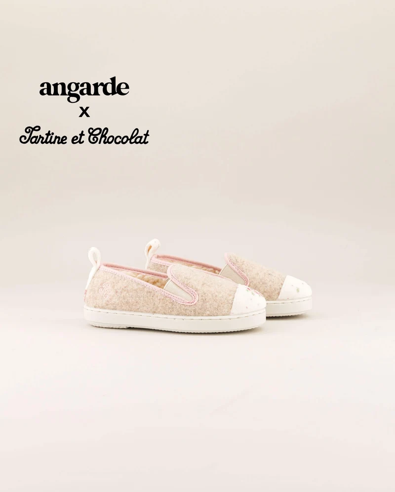 Chausson enfant Bruson, collab' x Tartine et Chocolat fleurs