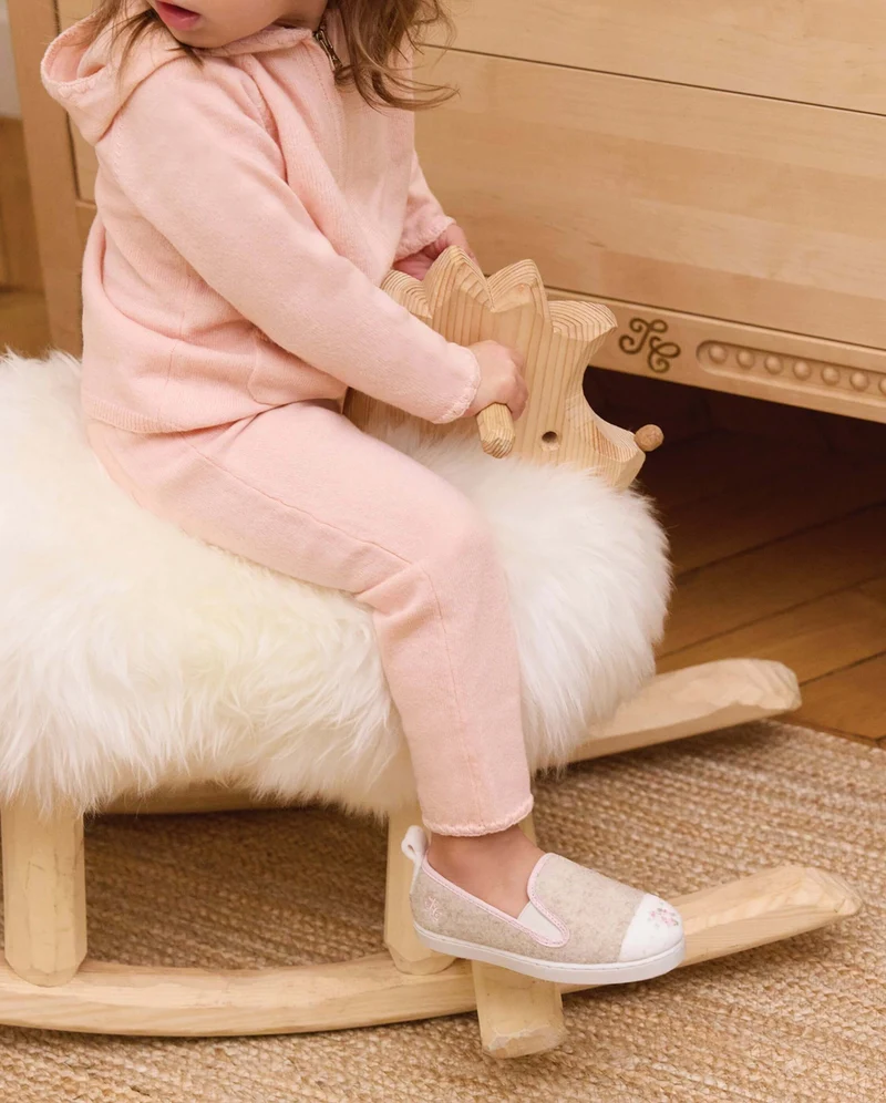 Chausson enfant Bruson, collab' x Tartine et Chocolat fleurs