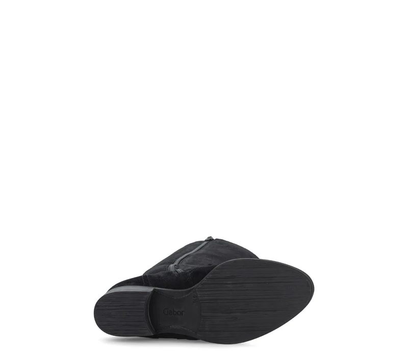 Bottines noires en cuir velours