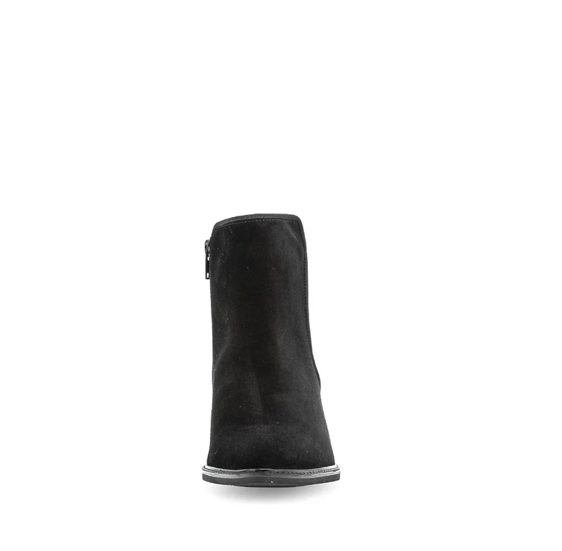 Bottines noires en cuir velours