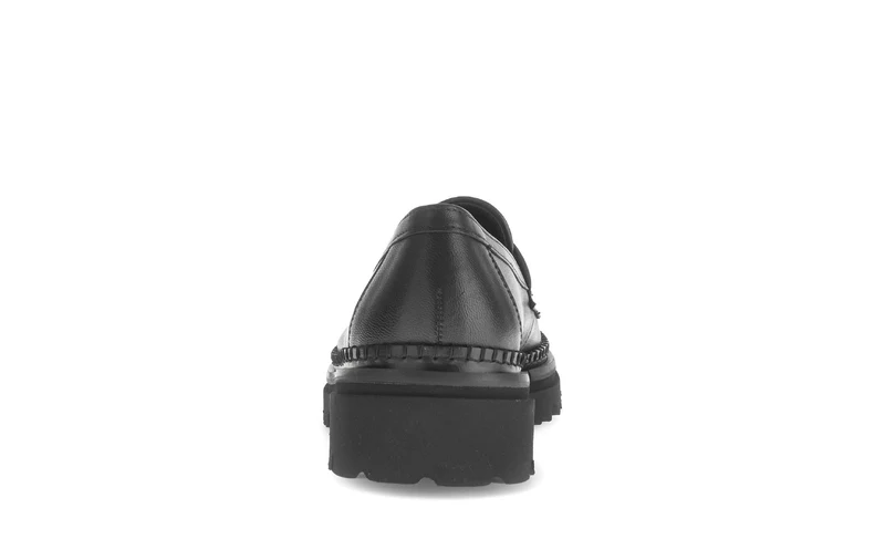 Mocassins noirs en cuir lisse