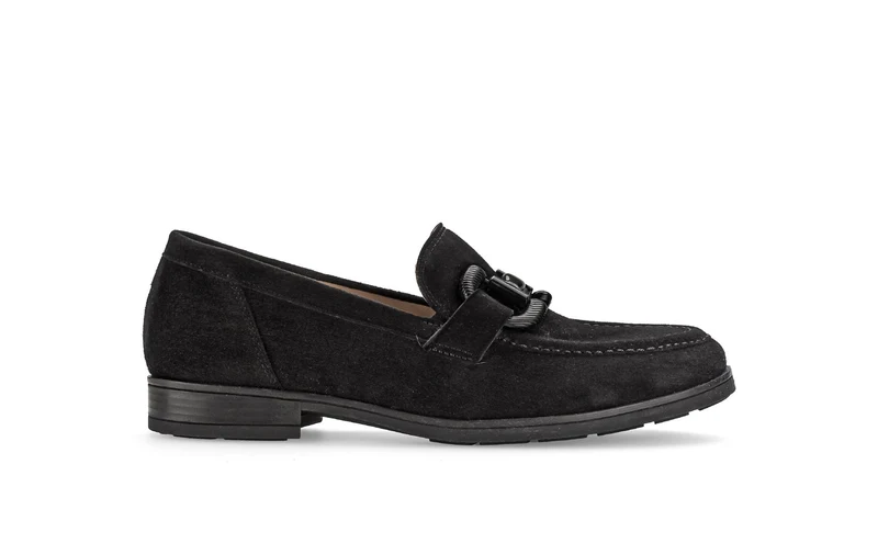 Mocassins noirs en cuir velours
