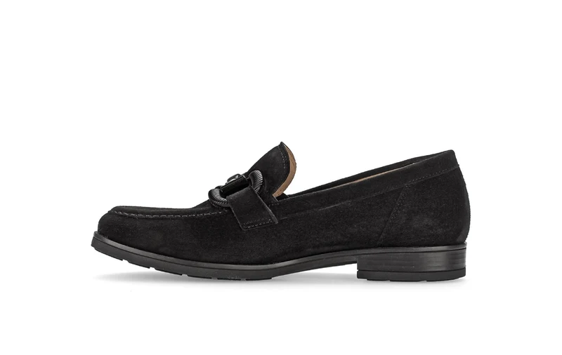 Mocassins noirs en cuir velours