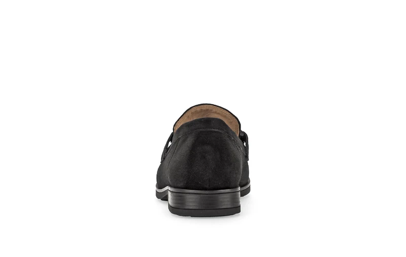 Mocassins noirs en cuir velours
