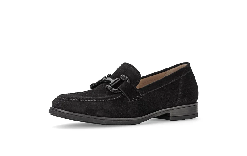 Mocassins noirs en cuir velours