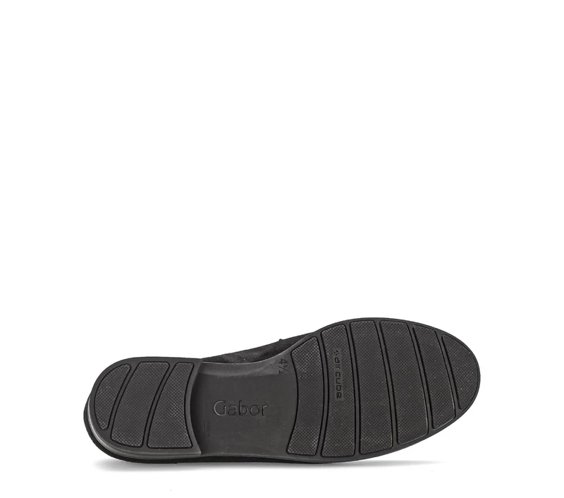 Mocassins noirs en cuir velours