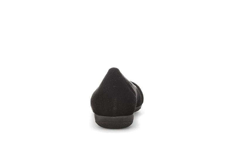 Ballerines noires en cuir velours
