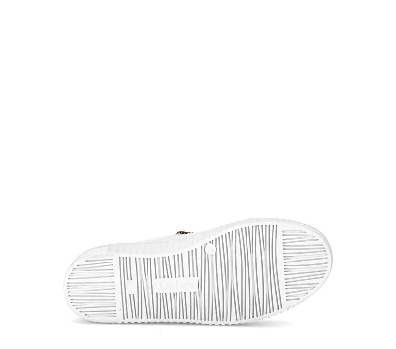 Baskets blanches en cuir lisse