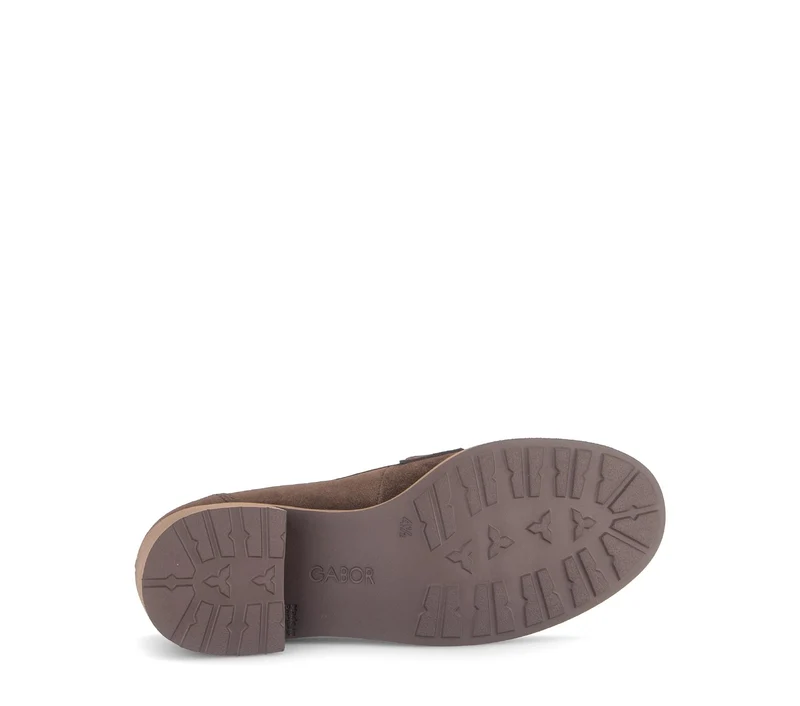 Mocassins marron en cuir velours
