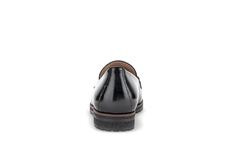 Mocassins noirs en vernis et daim