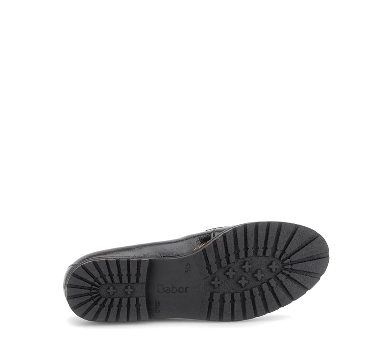 Mocassins noirs en vernis et daim