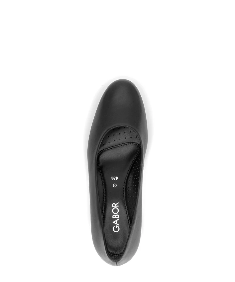 Escarpins noirs en cuir lisse