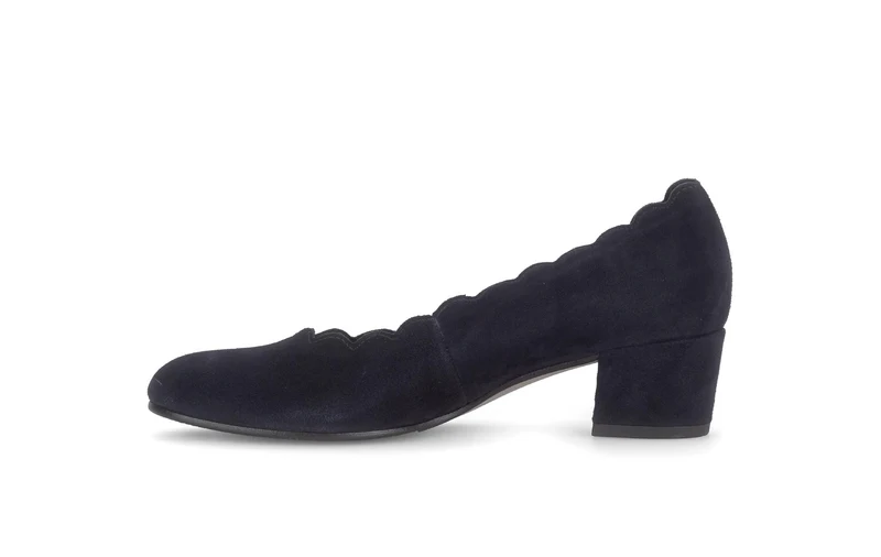 Escarpins bleus en cuir velours