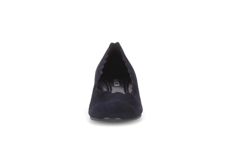 Escarpins bleus en cuir velours