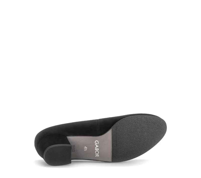 Escarpins noirs en cuir velours
