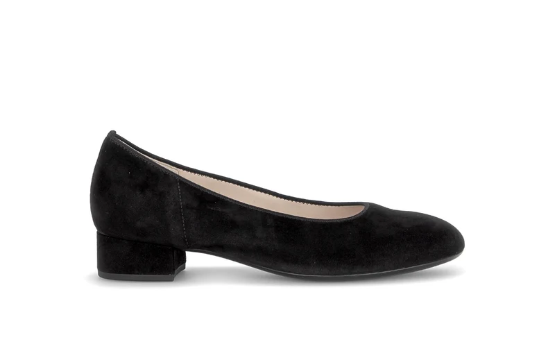 Escarpins noirs en cuir velours