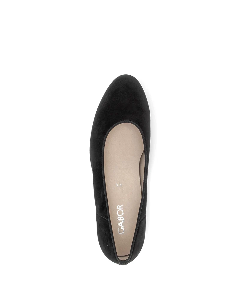 Escarpins noirs en cuir velours