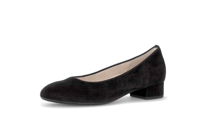Escarpins noirs en cuir velours