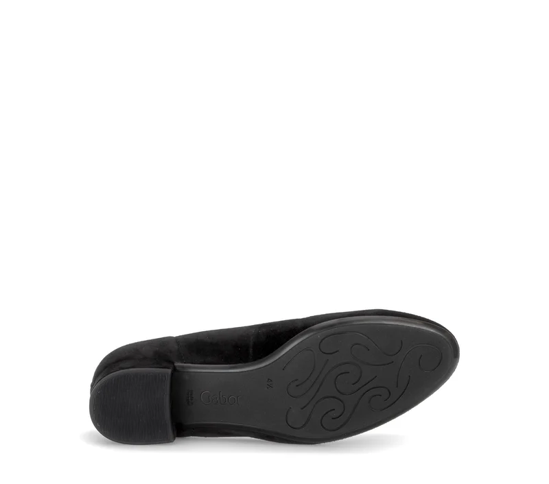 Escarpins noirs en cuir velours