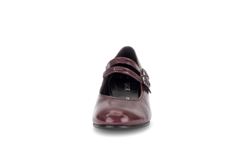 Escarpins merlot en cuir verni