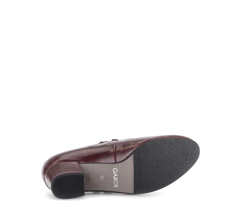 Escarpins merlot en cuir verni