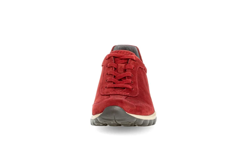 Baskets rouges en cuir nubuck