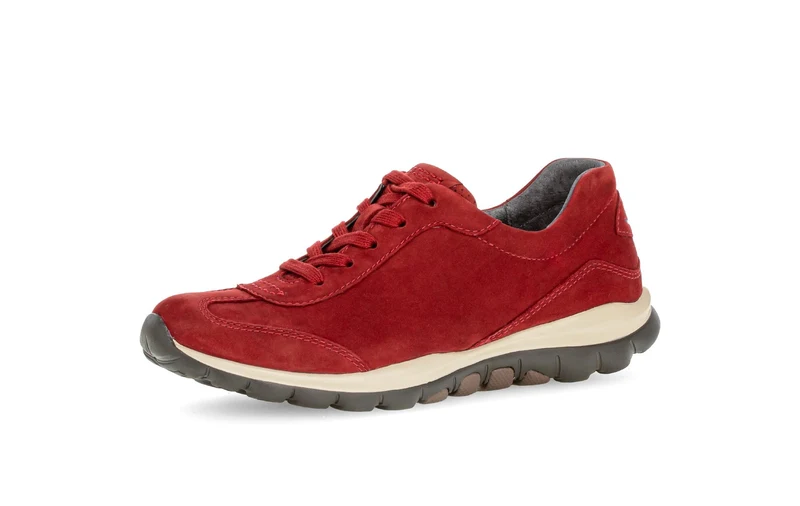 Baskets rouges en cuir nubuck