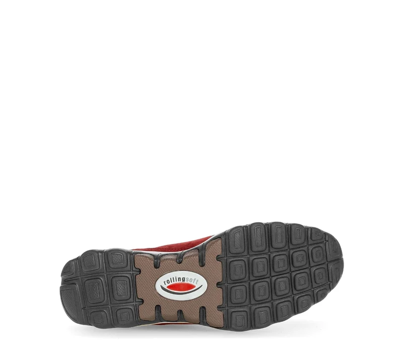 Baskets rouges en cuir nubuck
