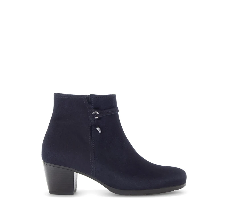 Bottines bleues en cuir velours