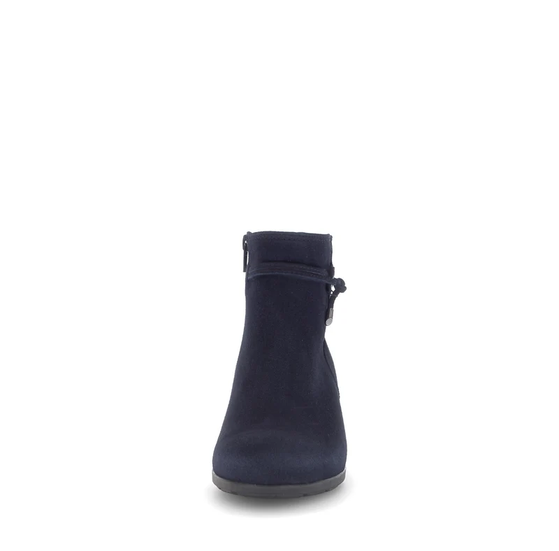 Bottines bleues en cuir velours