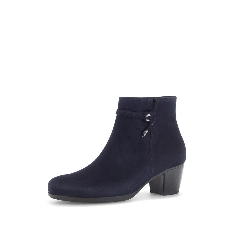 Bottines bleues en cuir velours