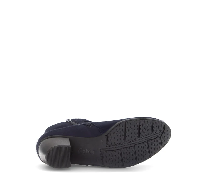 Bottines bleues en cuir velours