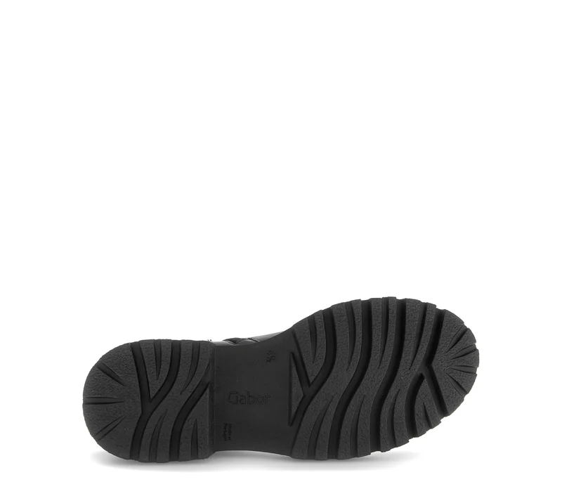 Bottines noires en cuir lisse