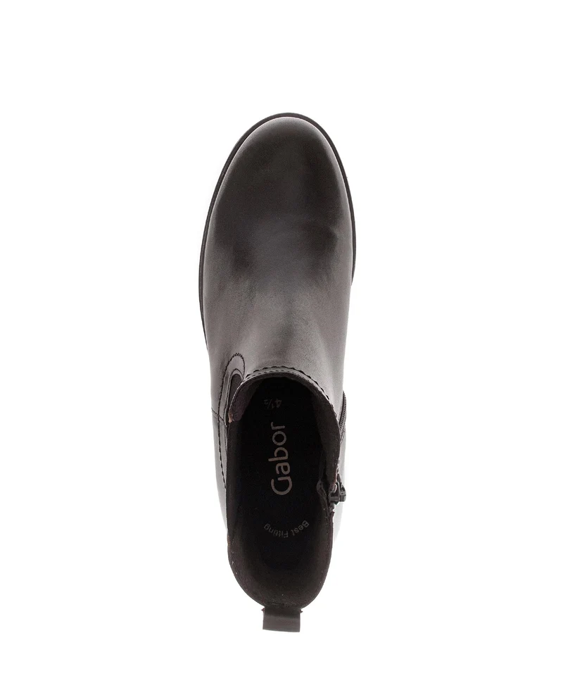 Bottines marron en cuir lisse